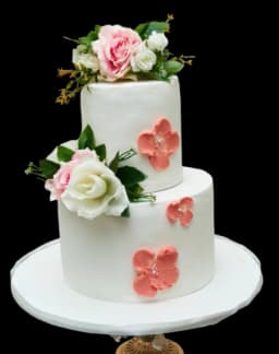 2 tiered wedding cake